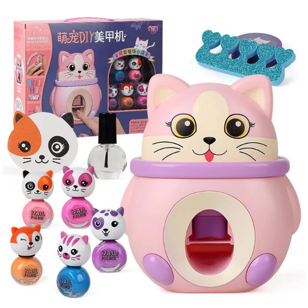 Kit De Esmalte De Uñas Con Secador Para Niñas -0