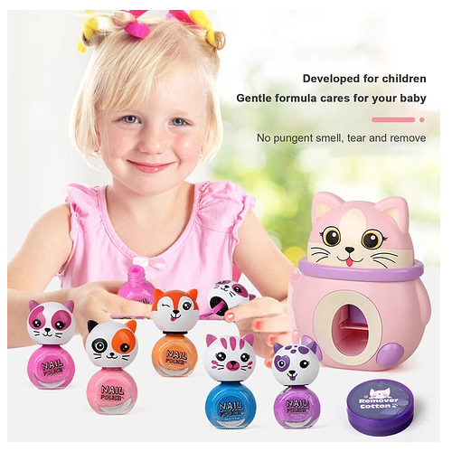 Kit De Esmalte De Uñas Con Secador Para Niñas -1