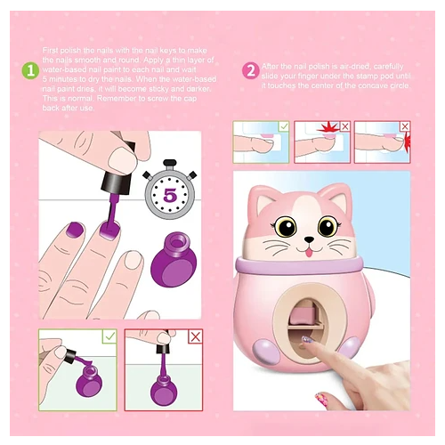 Kit De Esmalte De Uñas Con Secador Para Niñas -2