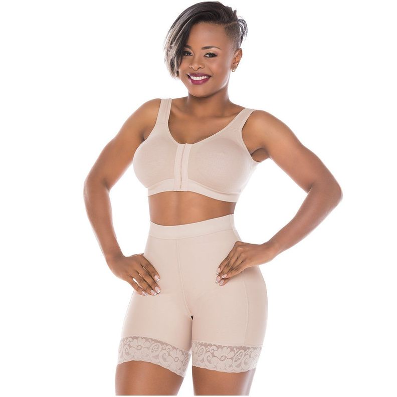 Short Levanta Cola Con Huecos 319 Fajas Salome Beige-3