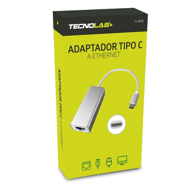 Adaptador Tipo C A Ethernet RJ45 1000Mbps Tecnolab-2
