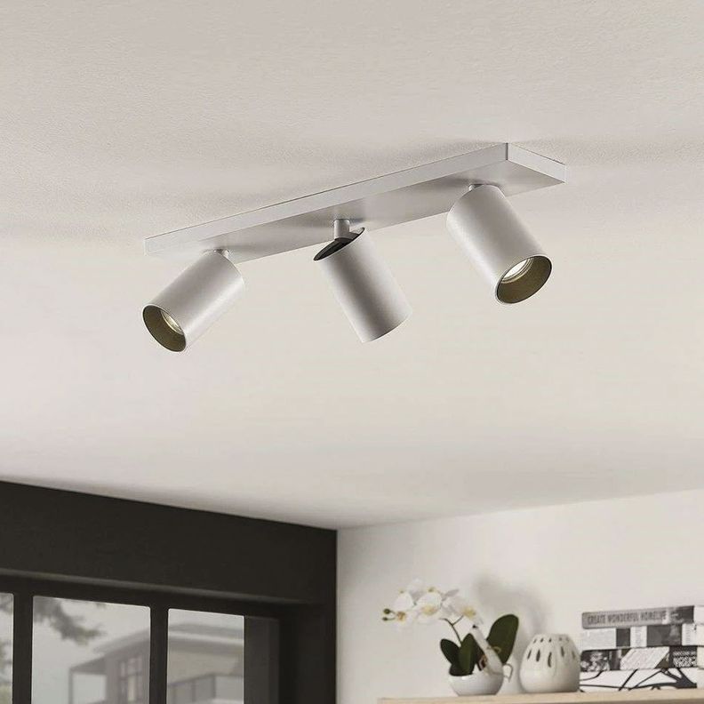 Foco Spotlight Blanco 3x Con Ampolleta 5,5W GU-10 Cálida M-2