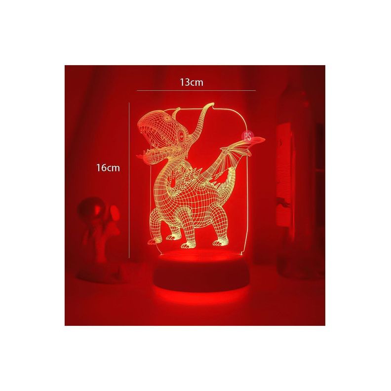 Lámpara Espantacuco Led 3d Para Niños Dinosaurio - PuntoStore-1
