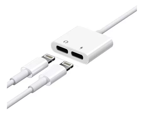 Adaptador Iphone 2 en 1 Carga Lighning y Audio -0