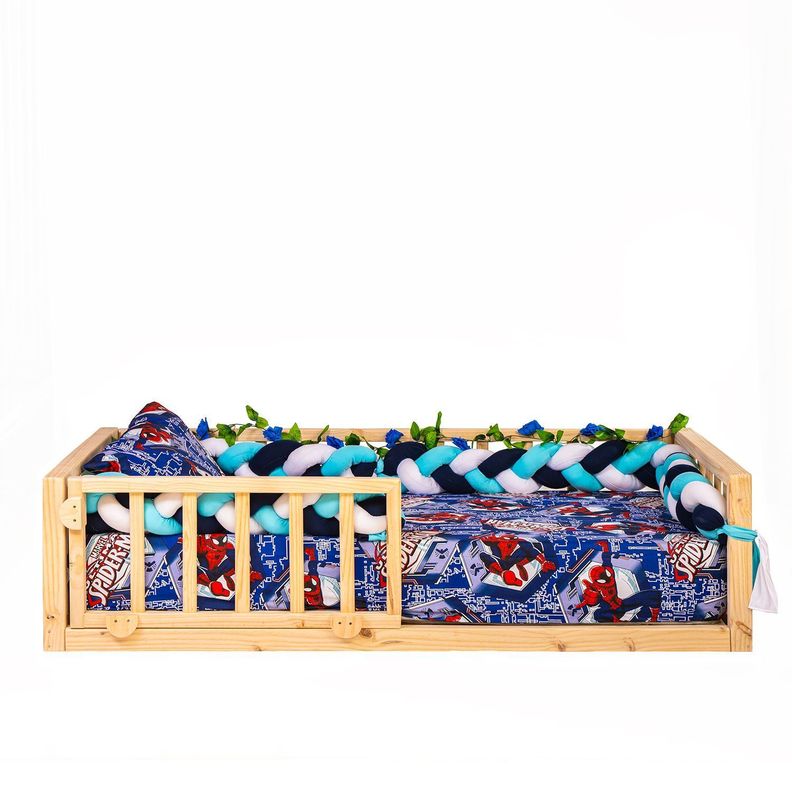 Cama para niños, Cama bv con barandas infantil - 1,5 Plaza-0