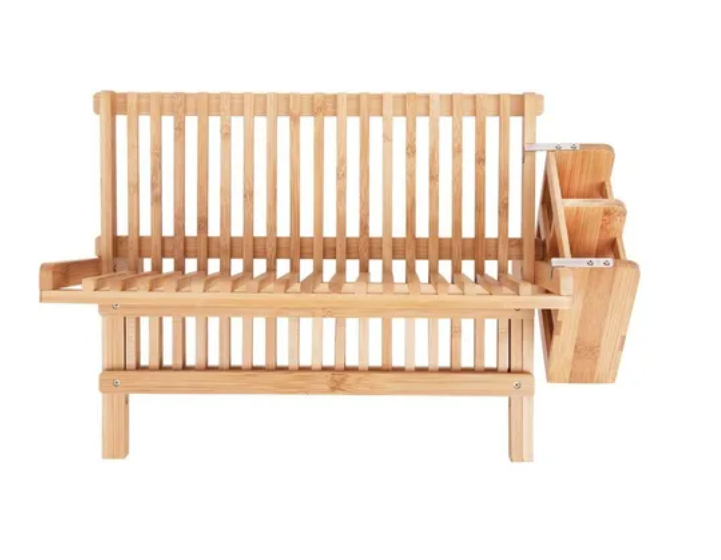 Organizador Escurridor De Platos De Bambú-4