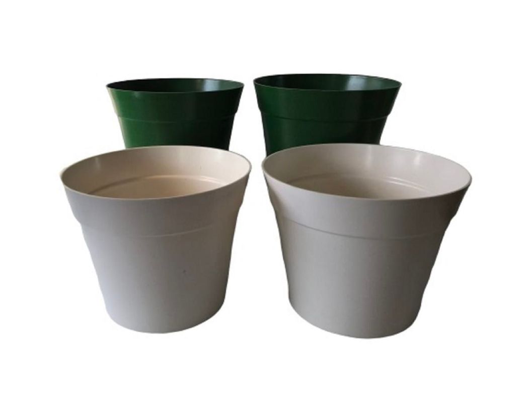 SET 4 MACETAS BIO CLASICO 2BLANCO 2MUSGO 25X17 Surtido