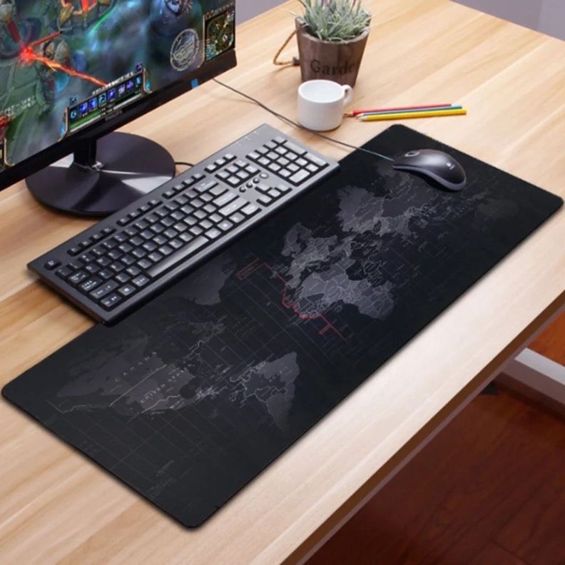 Mouse Pad Gamer Diseño Tipo Mapa Mundo Con Estilo-4