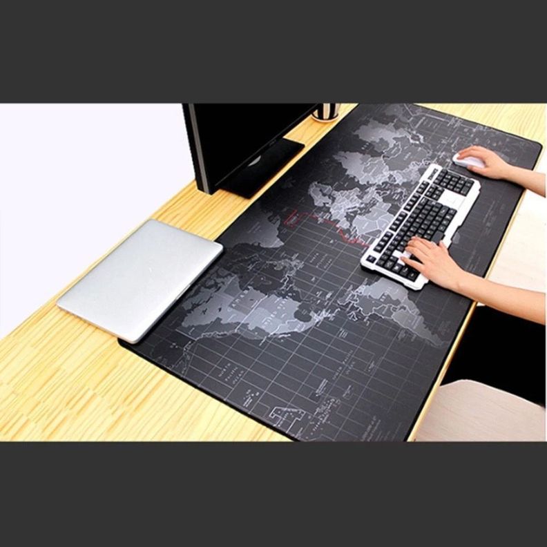 Mouse Pad Gamer Diseño Tipo Mapa Mundo Con Estilo-3