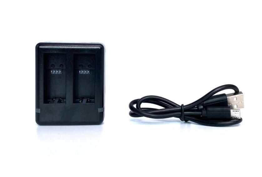 Cargador doble para Gopro hero 12 / 11 / 10 / 9 + Cable de Carga USB/ Shoot-0