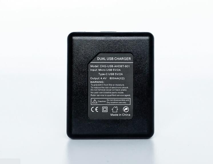 Cargador doble para Gopro hero 12 / 11 / 10 / 9 + Cable de Carga USB/ Shoot-1
