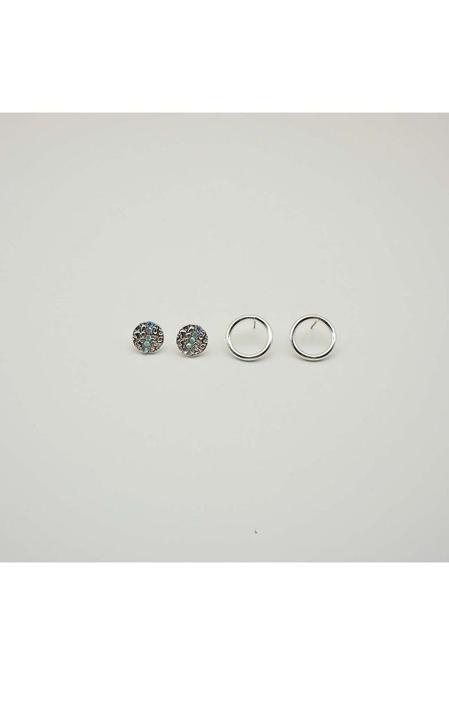Aro set Circular Plateado i-D