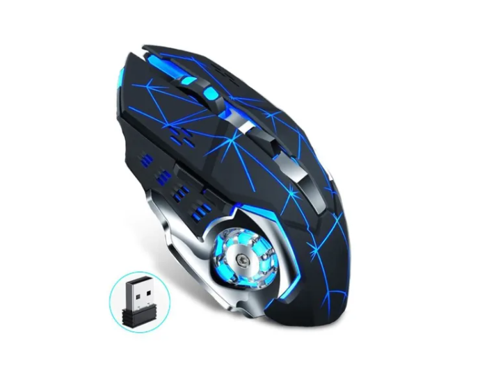 Mouse Gamer Inalámbrico Recargable Iluminado Rgb-1