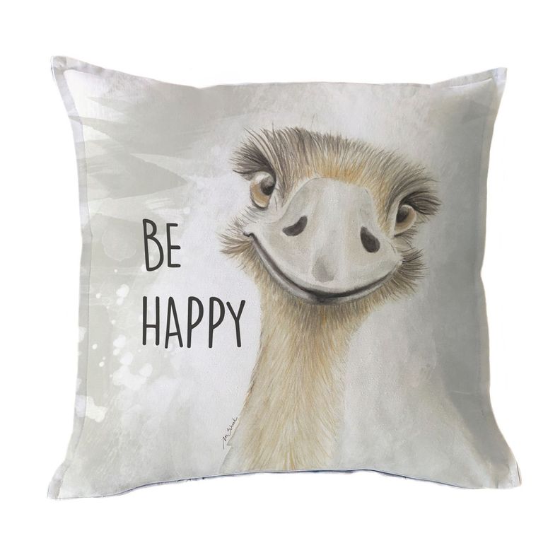 FUNDA COJIN ALGODON EMU HAPPY 45X45 Diseno 1