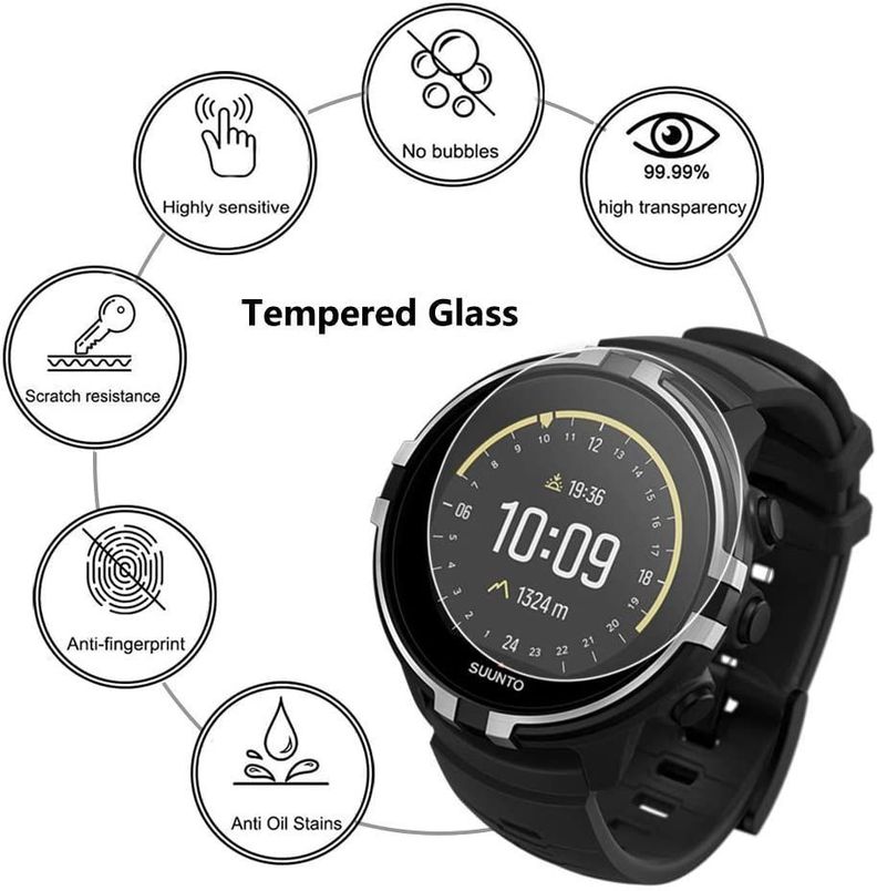 Pack 2 Lamina Mica Vidrio Templado Compatible Suunto 9 Glass-1