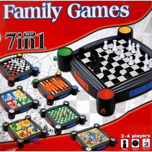 Juego De Mesa 7 En 1 Family Game Ajedrez Ludo-0