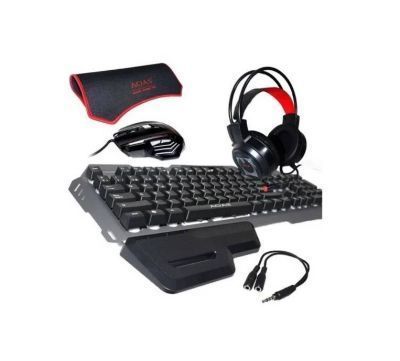Set Gamer Para PC Teclado Mouse Audifonos Mousepad AS-1099-1