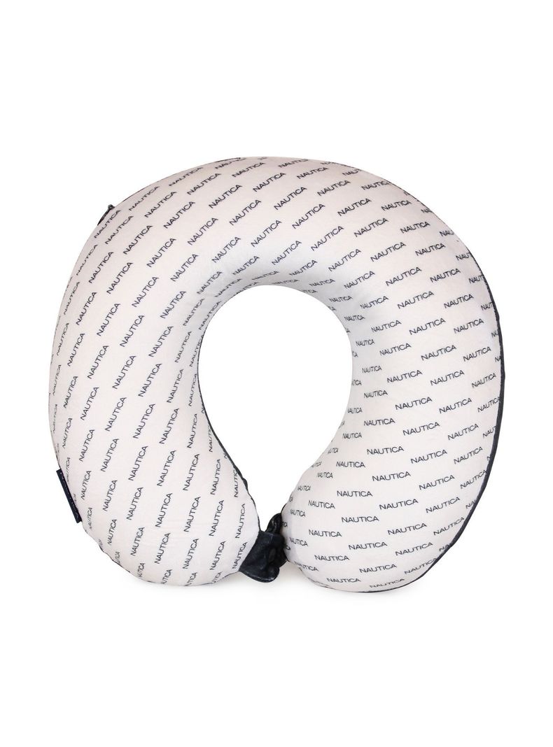 Almohada de viaje Memory Foam Negro-Blanca Nautica-2