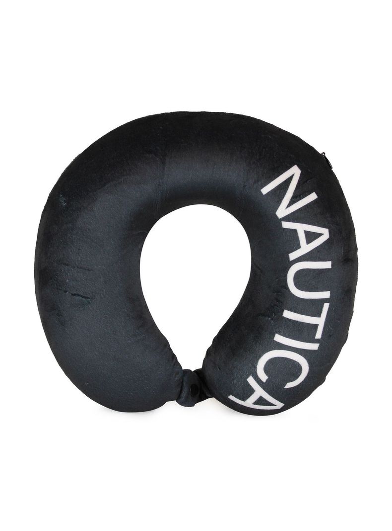 Almohada de viaje Memory Foam Negro-Blanca Nautica-1