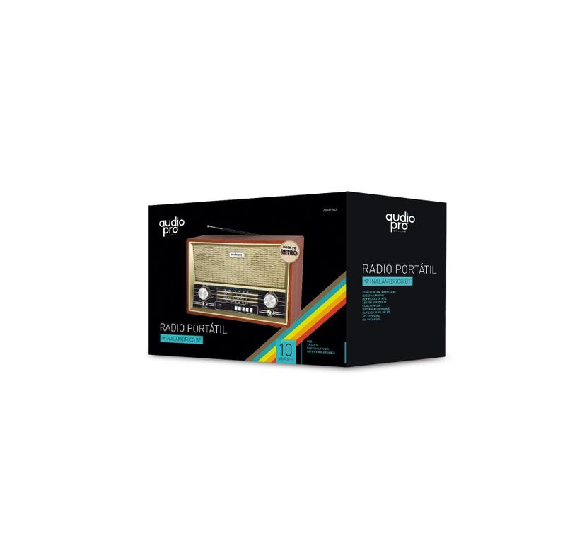 Radio Portatil Retro Bluetooth AM FM Audiopro-1