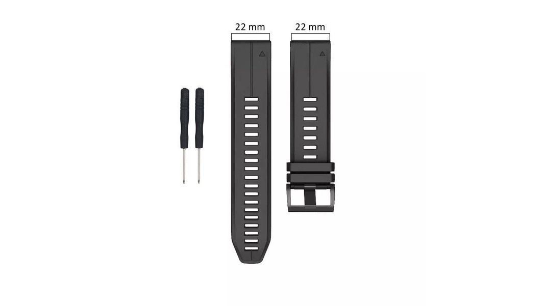Correa Compatible Garmin Fenix 6-6Pro 5-5Plus 22MM Gris-1
