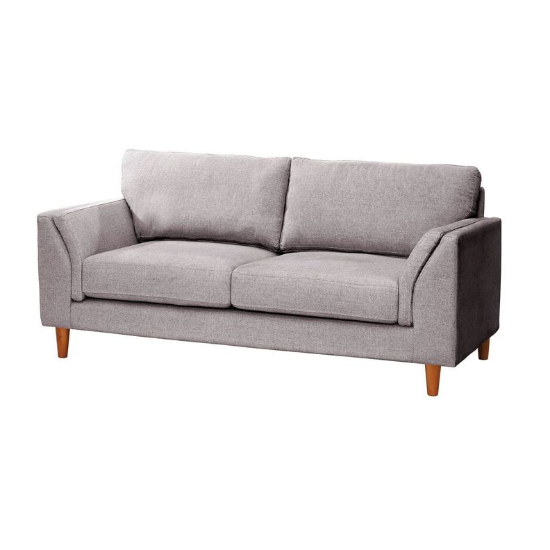 Sofa Milan 2C Con Resortes Pocket Lino Gris Claro-1