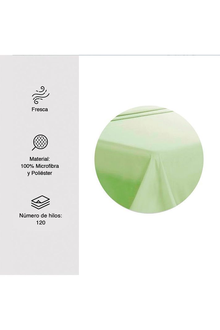 Juego de Sábanas Microfibra Monaco 2 Plazas Verde-2