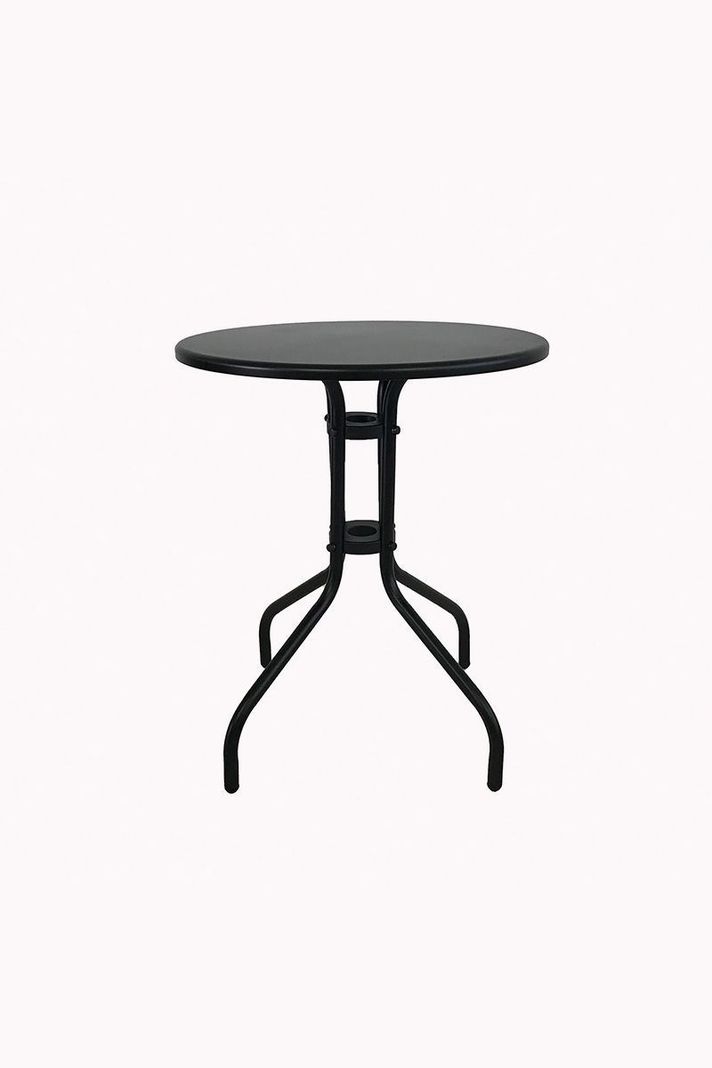 Mesa De Terraza Acero Antideslizante 70x60 cm Negro-0