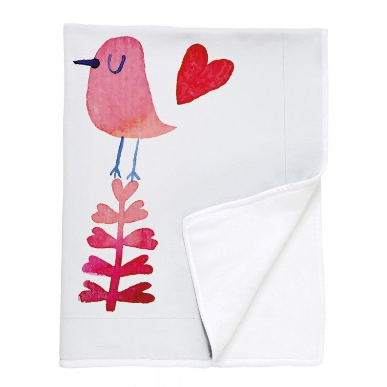 Manta Polar Pajarito Rosado-0