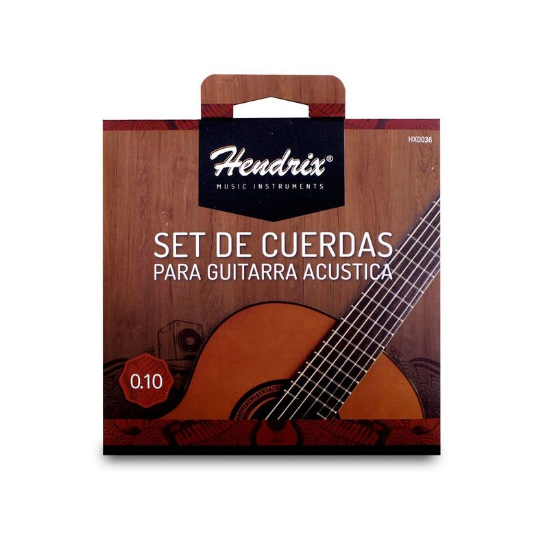 Cuerdas Para Guitarra Acustica Set 10 Unidades Hendrix-0