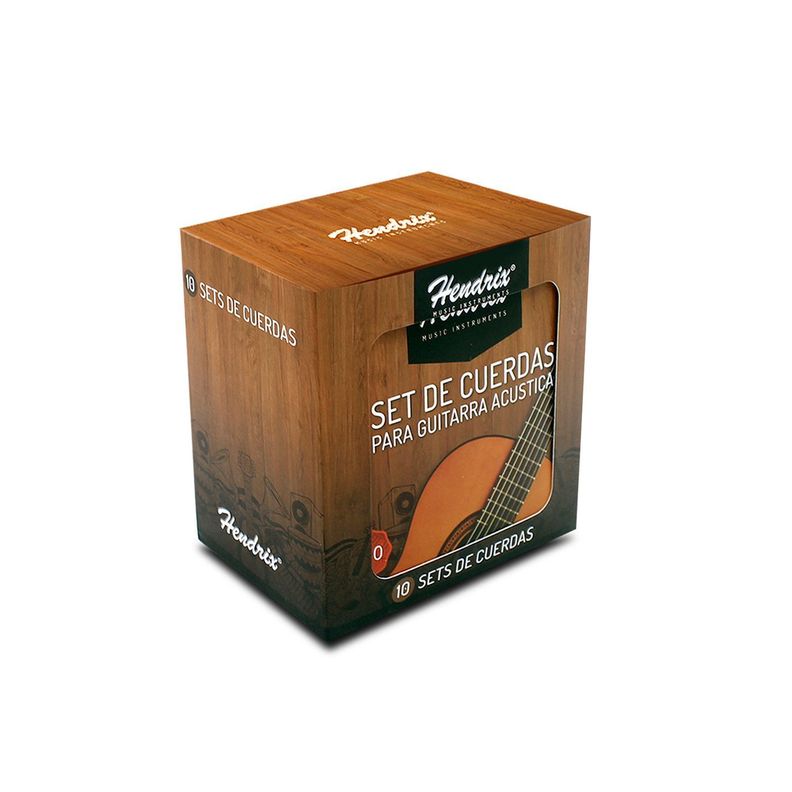 Cuerdas Para Guitarra Acustica Set 10 Unidades Hendrix-2