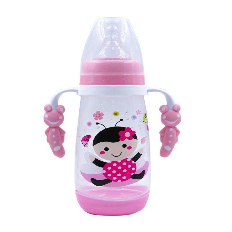 Mamadera Para bebe Con Asas 360ml ONLY Rosada QW-2-0