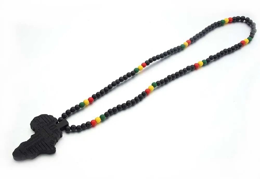 Collar Africano, Colgante Con Mapa De África, Estilo Único-0