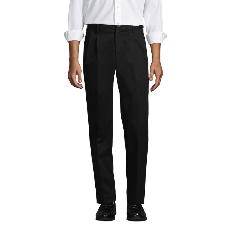 Pantalón Gabardina Ejecutivo Con Pinzas Negro-1