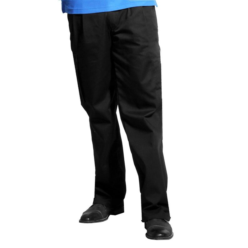 Pantalón Gabardina Ejecutivo Con Pinzas Negro-0