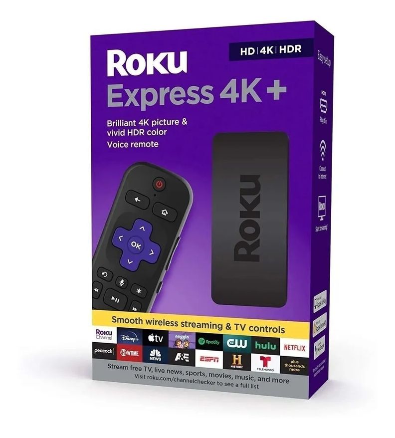 Roku Express 4K+ 3941 de voz 4K negro-0