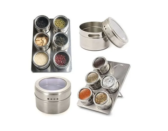 Organizador Condimentos Cocina 6 Piezas Frascos Especieros-1