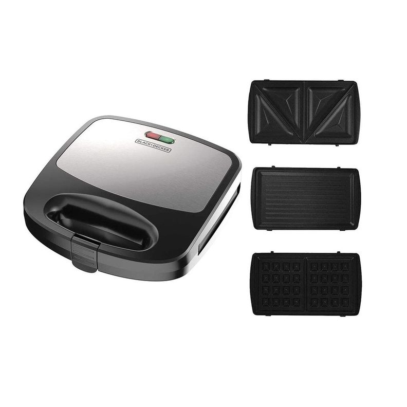 Sandwichera, Parrilla y Waflera Black+Decker WM2000S-CL-1