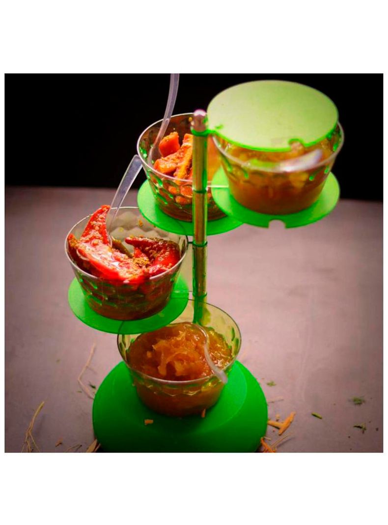 dispensador aceite + set 4 pocillos para salsas-2