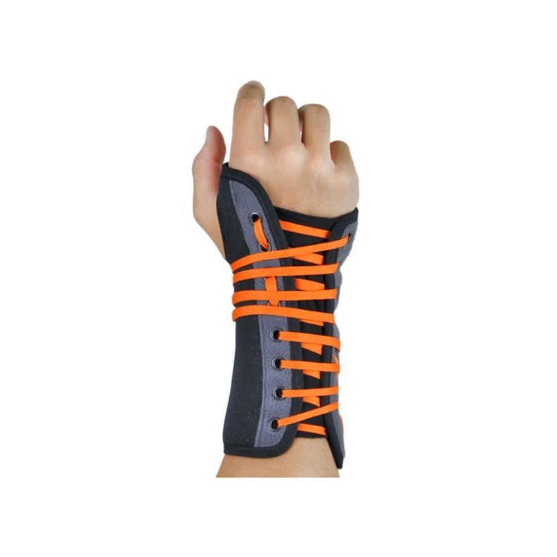 Muñequera con Cordones Naranjos Derecha Talla S/M-0