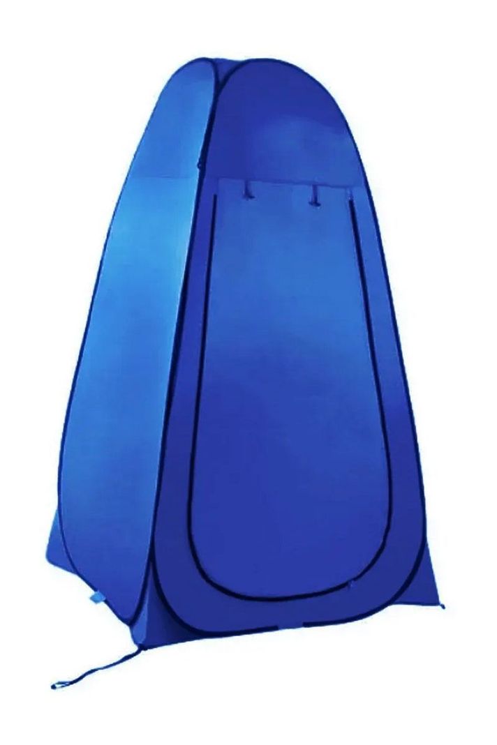 Carpa 1 Persona Carpa Baño Carpa Camping Vestidor Portátil Azul-3