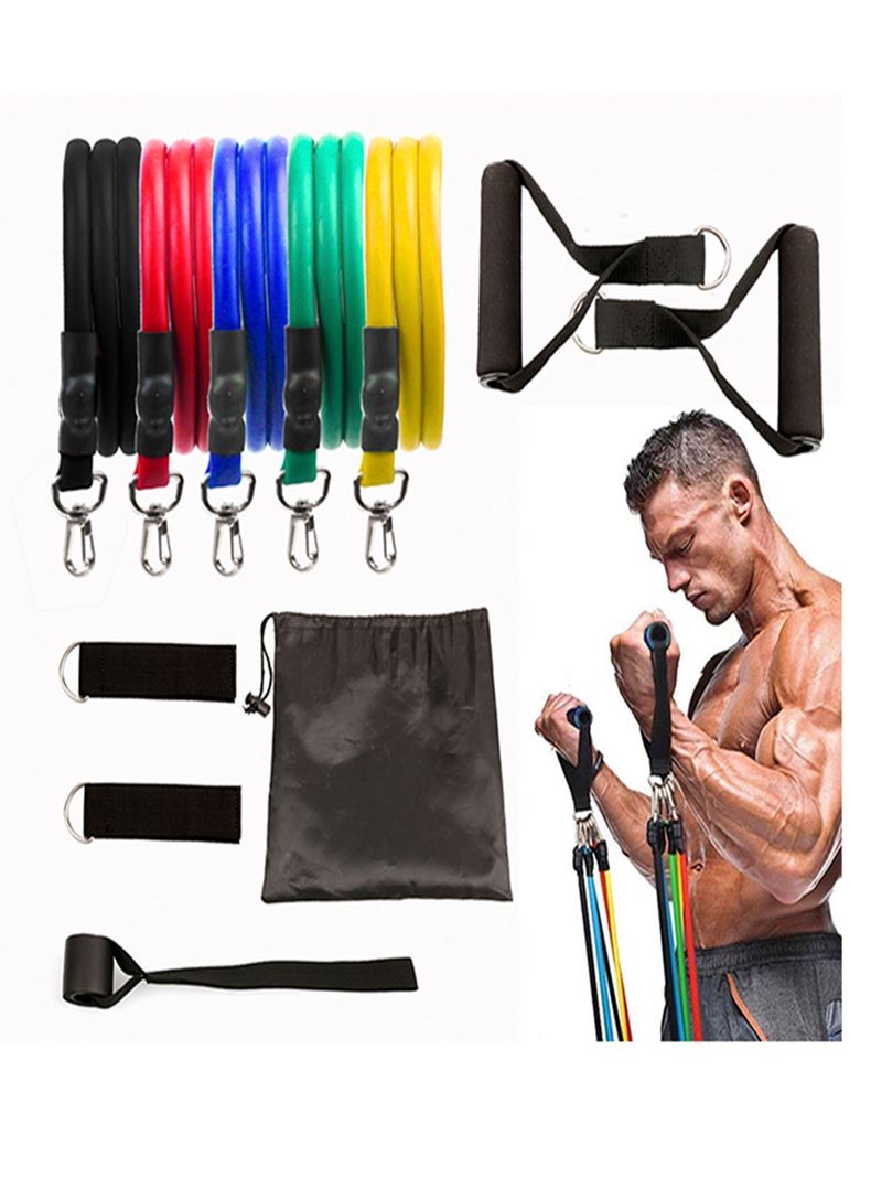 Set de bandas elasticas con soporte 11 piezas-1