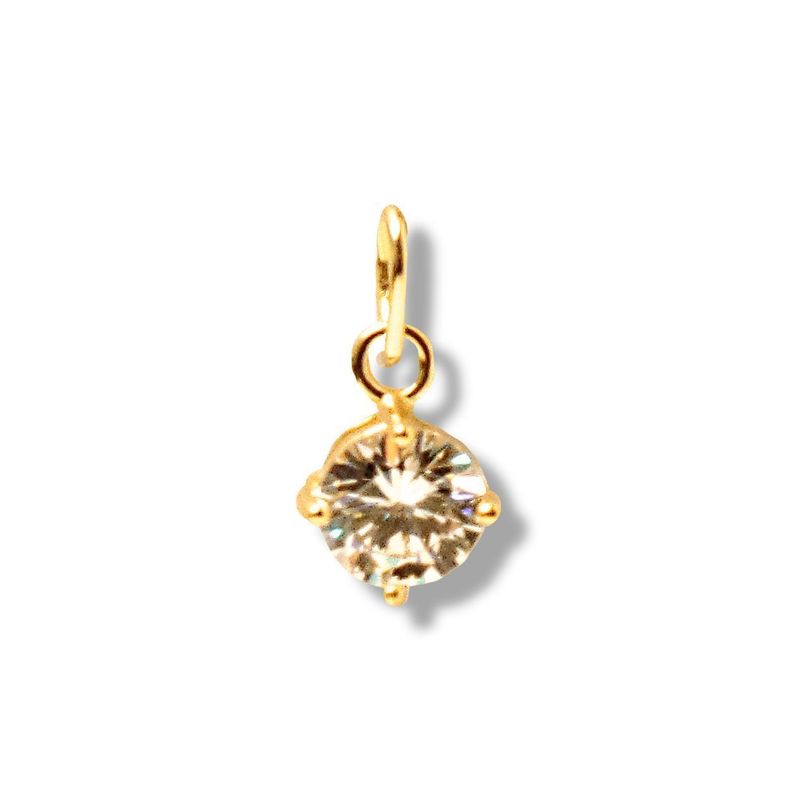 Colgante Circon Solitario Grifas Enchapado Oro 18K Dorado