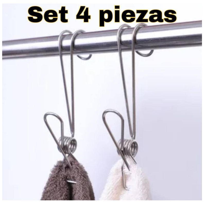 SET 4 PERROS METALICOS CON GANCHOS-1
