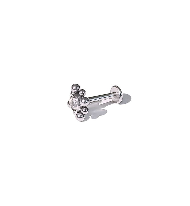 Piercing Oreja Tragus Conch Labret Modelo Petalos Hipoalergenico Unidad-1