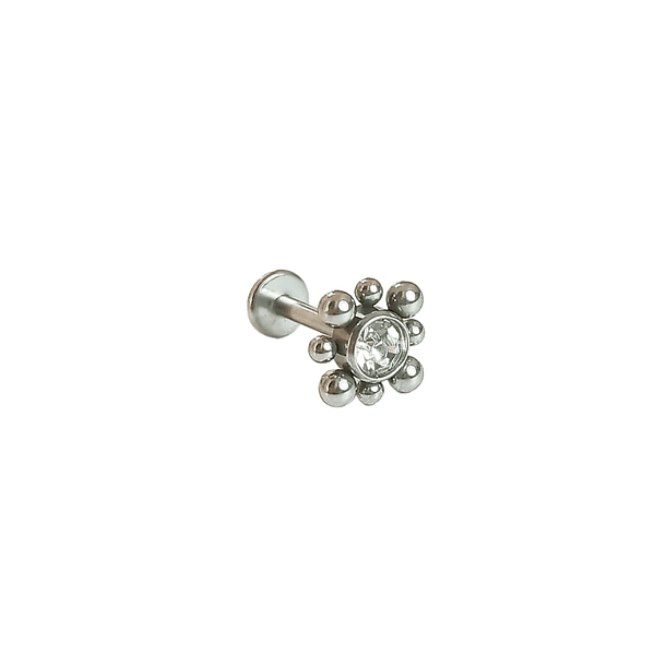 Piercing Oreja Tragus Conch Labret Modelo Petalos Hipoalergenico Unidad-0