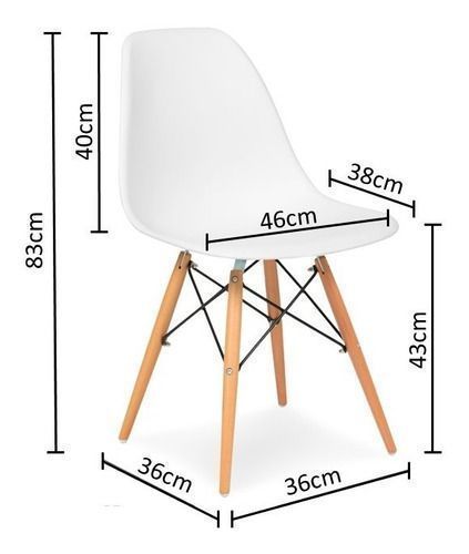 Pack 4 Sillas Eames Blancas adulto-3