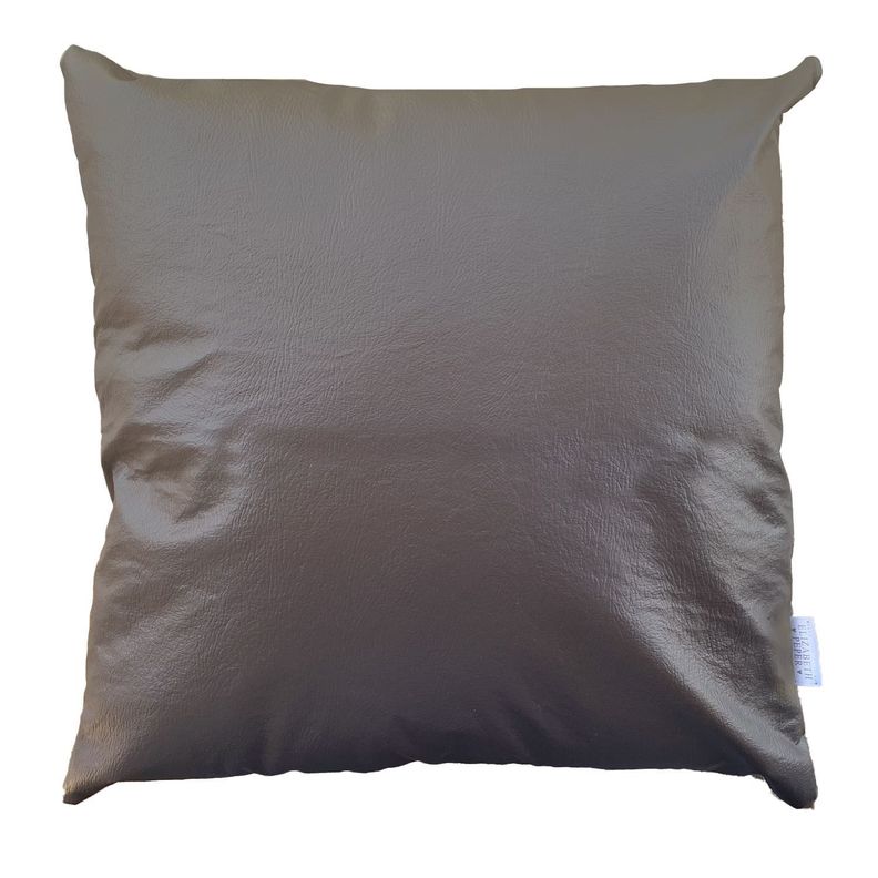 Funda Cojin Decorativo EcoCuero Cafe Oscuro 45x45-0