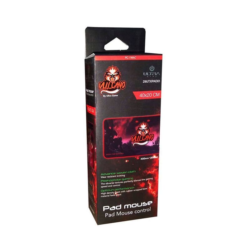 MOUSE PAD GAMER Ultra Vulcano 40x20 cm MALIK COMPUTACION-1