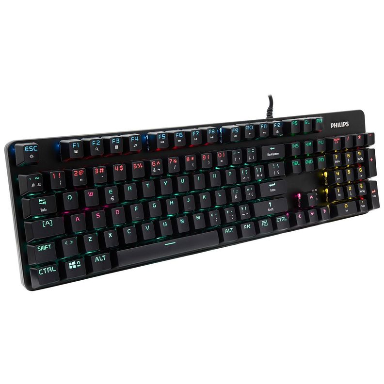 Teclado Gamer Philips Spk8401BQM Qwerty Español-0